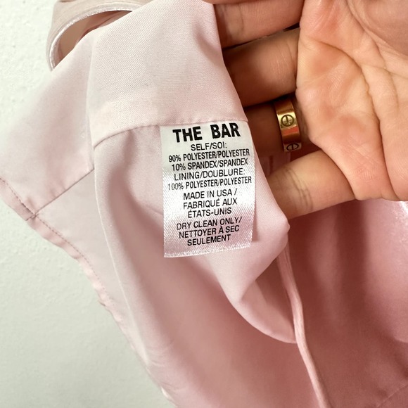 The Bar Dion Velvet Mini Dress in Pink Size 8 - Picture 6 of 6